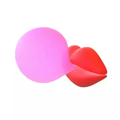 Cartoon Lips With Bubblegum v1 002