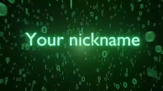 YouTube Matrix Binary Intro 3D model