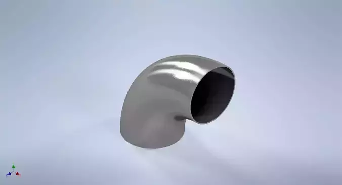 3 1-2 inches NPS BW 90 Degrees LR Elbows ASME-ANSI 3D print model