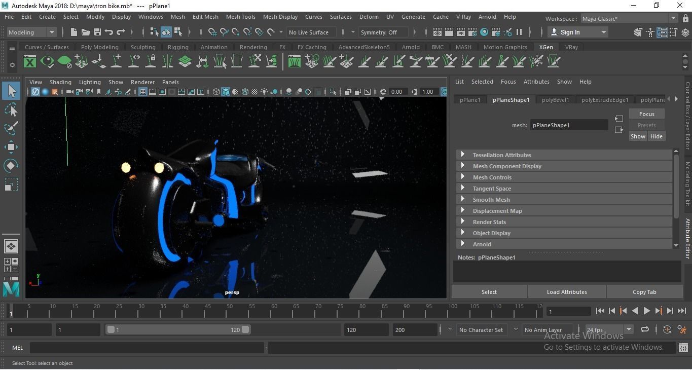 Sci-Fi Tron Bike 3D Model - Perfect for Gaming VFX and Film Low-poly 3D model_12