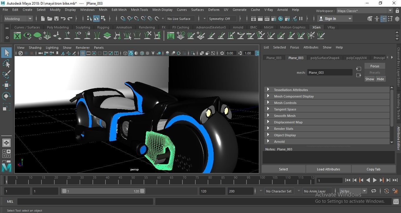 Sci-Fi Tron Bike 3D Model - Perfect for Gaming VFX and Film Low-poly 3D model_13