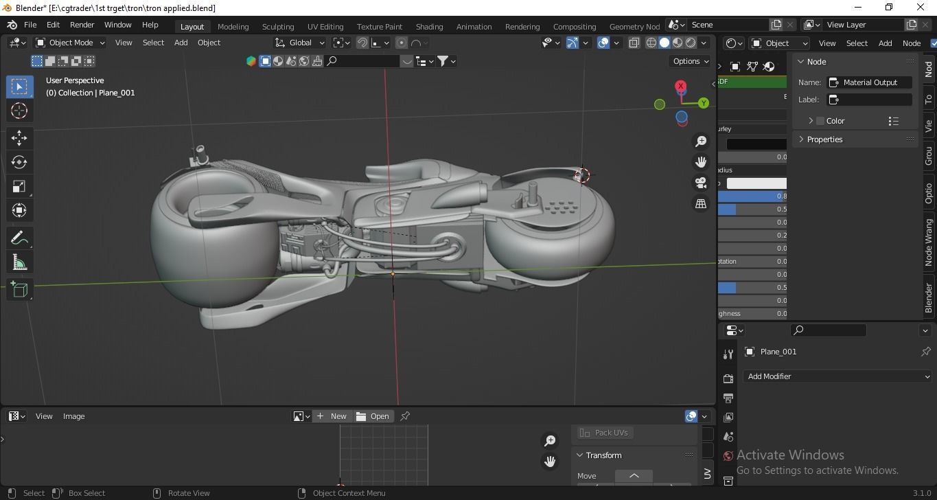 Sci-Fi Tron Bike 3D Model - Perfect for Gaming VFX and Film Low-poly 3D model_10