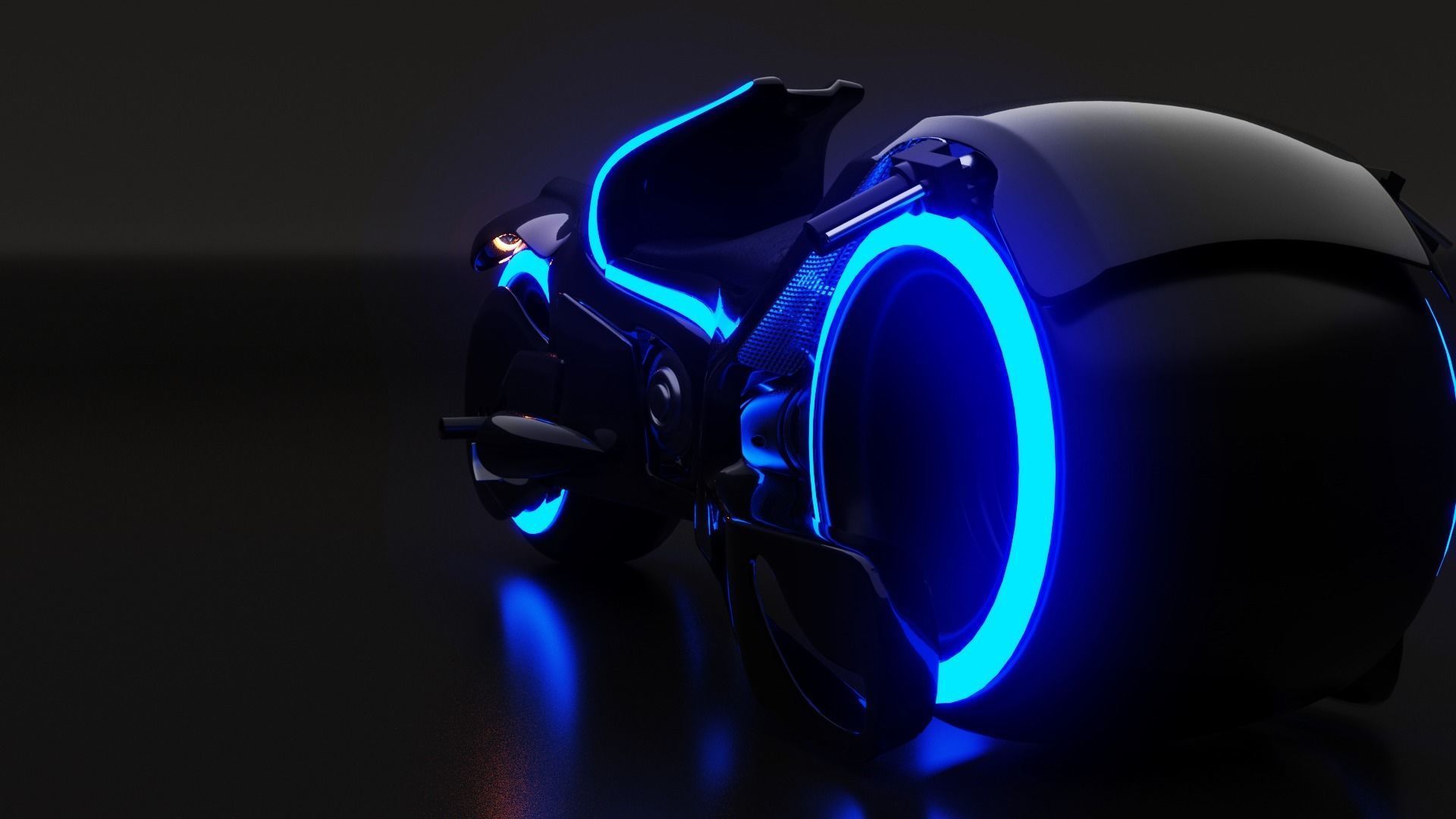 Sci-Fi Tron Bike 3D Model - Perfect for Gaming VFX and Film Low-poly 3D model_4
