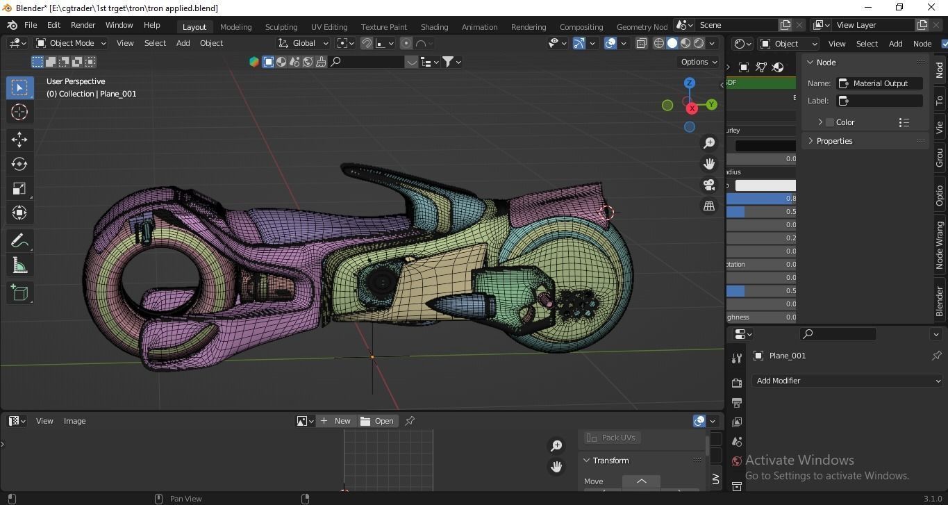 Sci-Fi Tron Bike 3D Model - Perfect for Gaming VFX and Film Low-poly 3D model_5
