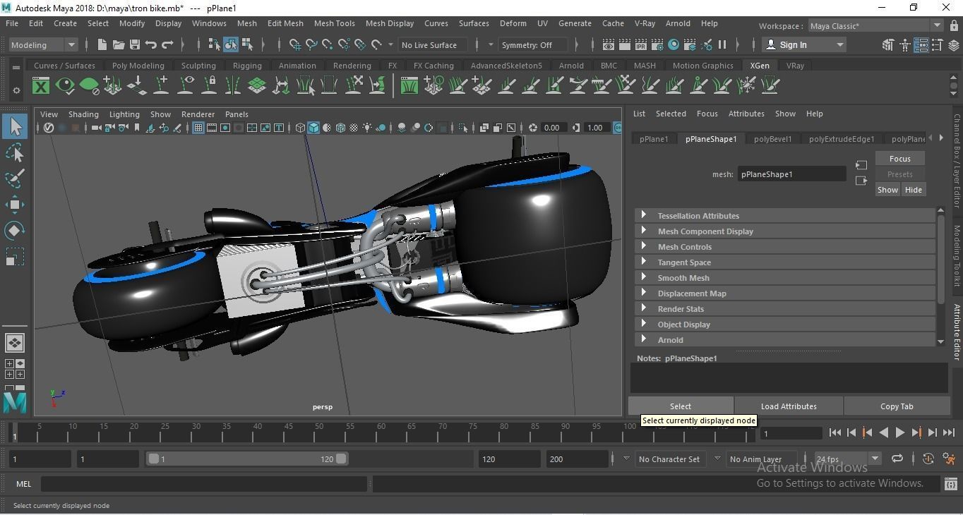 Sci-Fi Tron Bike 3D Model - Perfect for Gaming VFX and Film Low-poly 3D model_14
