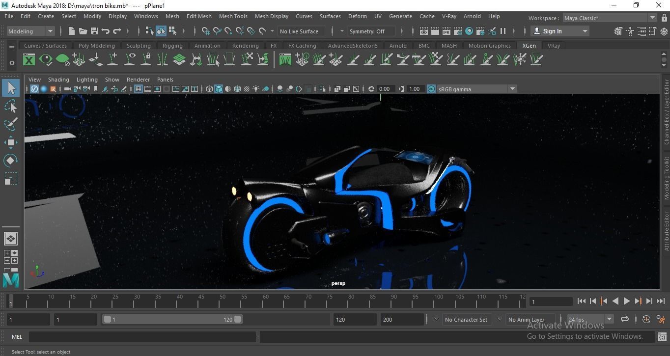 Sci-Fi Tron Bike 3D Model - Perfect for Gaming VFX and Film Low-poly 3D model_20