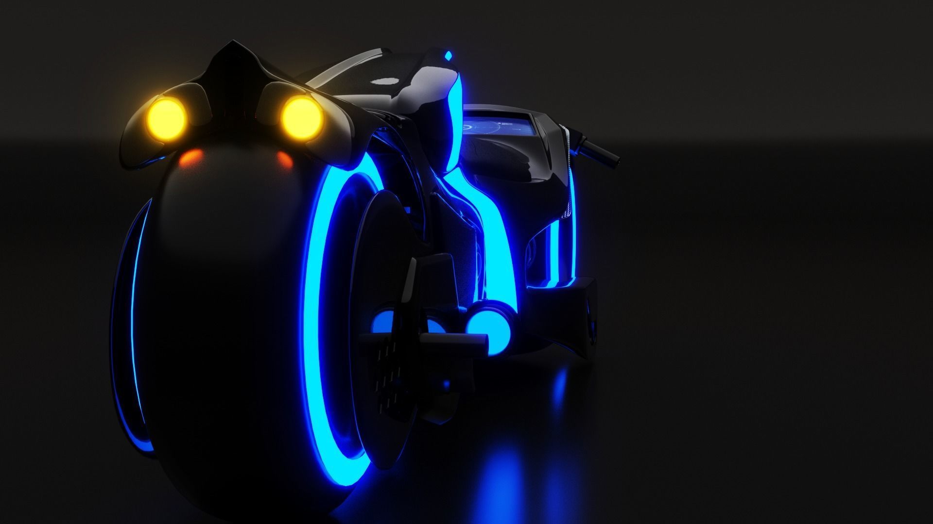 Sci-Fi Tron Bike 3D Model - Perfect for Gaming VFX and Film Low-poly 3D model_2