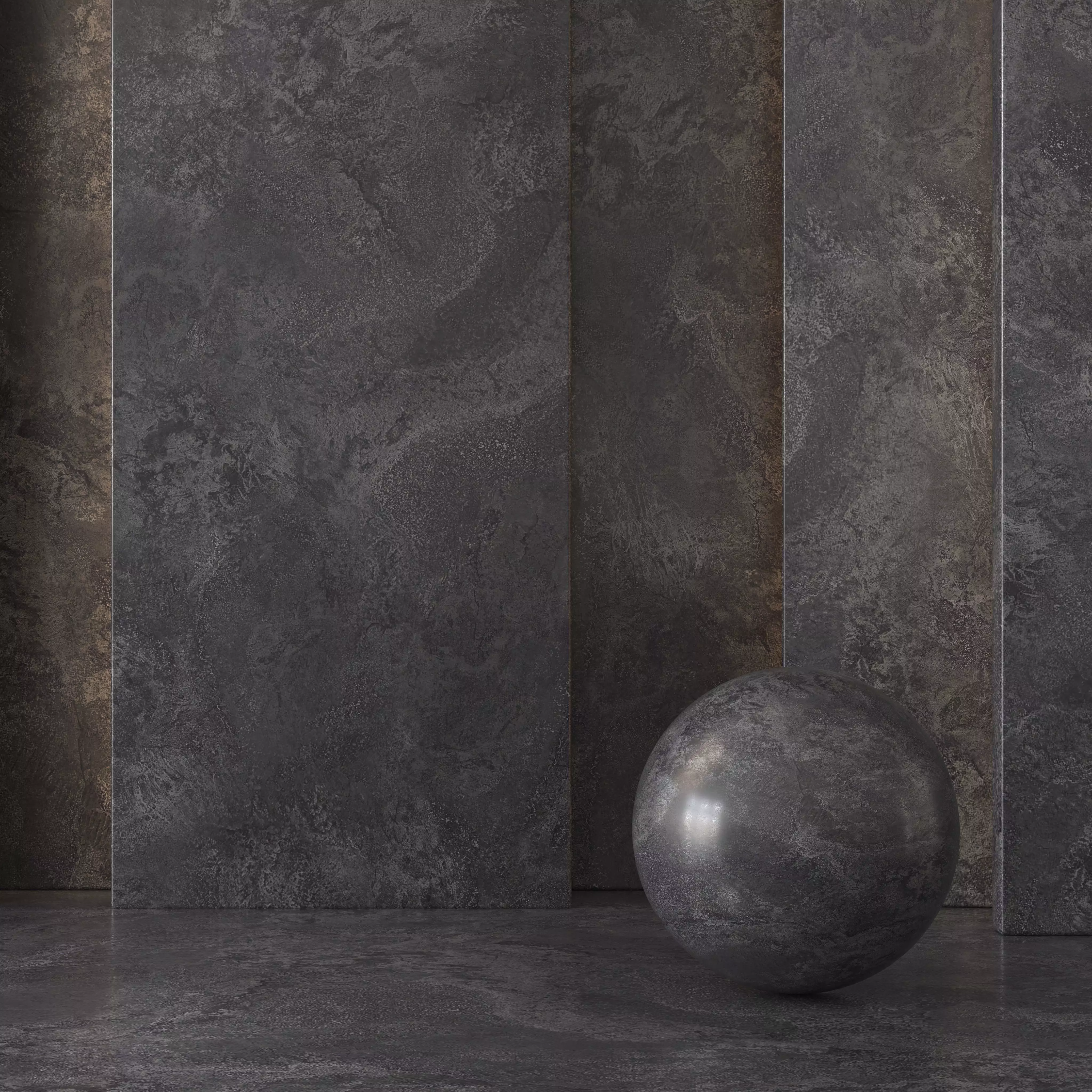 Sintered Stone Black Material Seamless - Tileable DrCG 3D model_0
