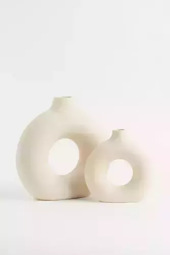 Vase et bougeoir en ceramique H and M Donuts vase candle stick