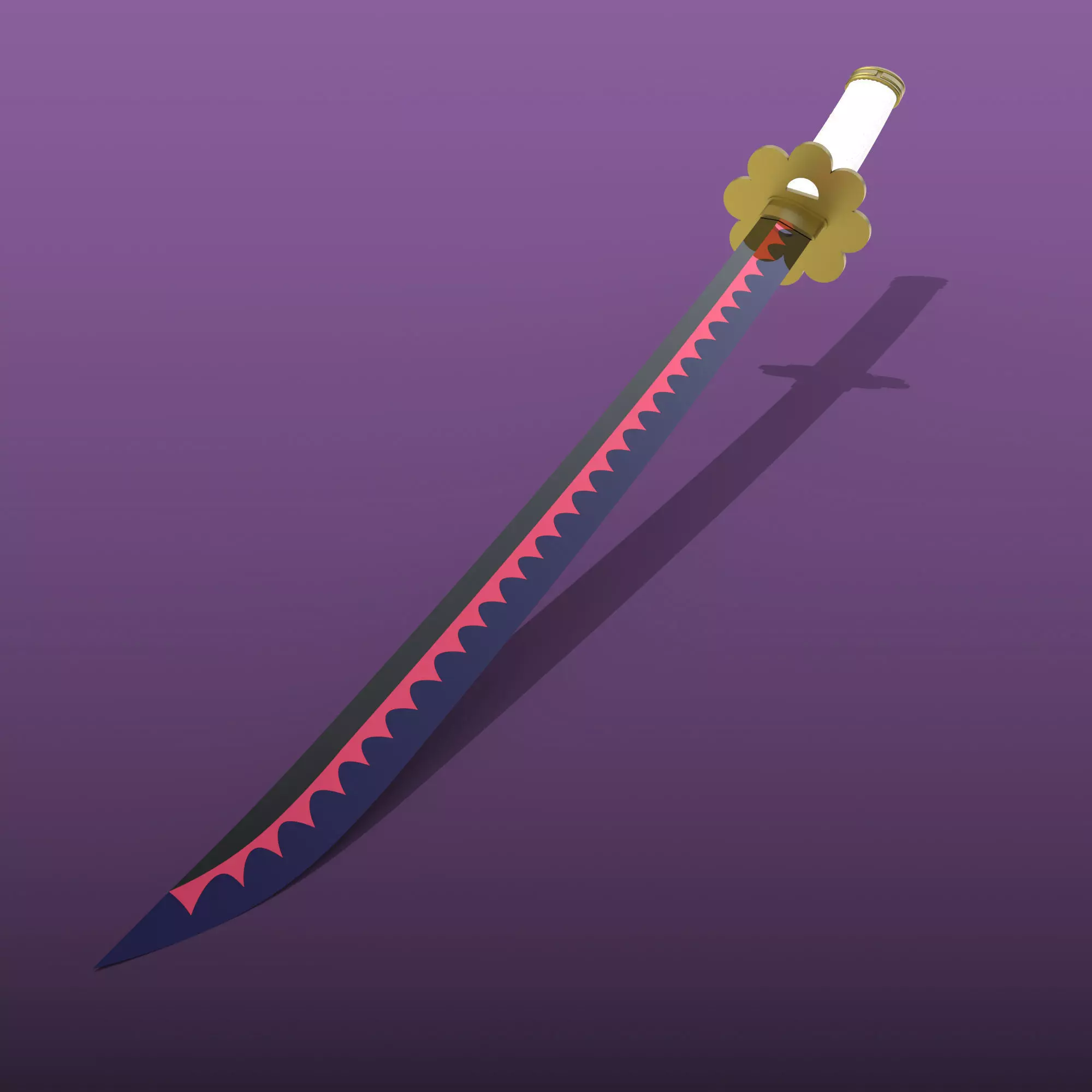 Shusui samurai sword 3D print model_0