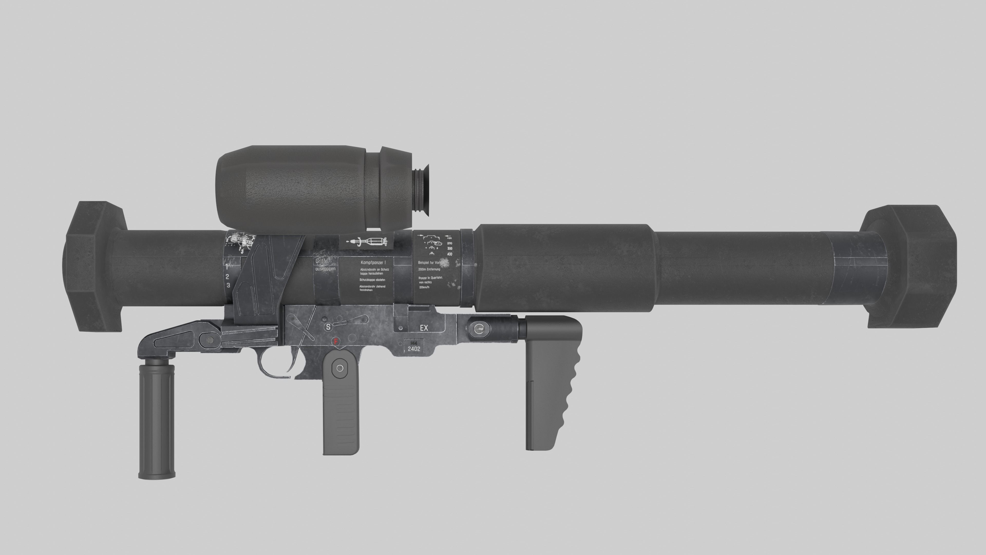 Ultimate Panzerfaust 3 Rocket Launcher Pack Low-poly 3D model_8