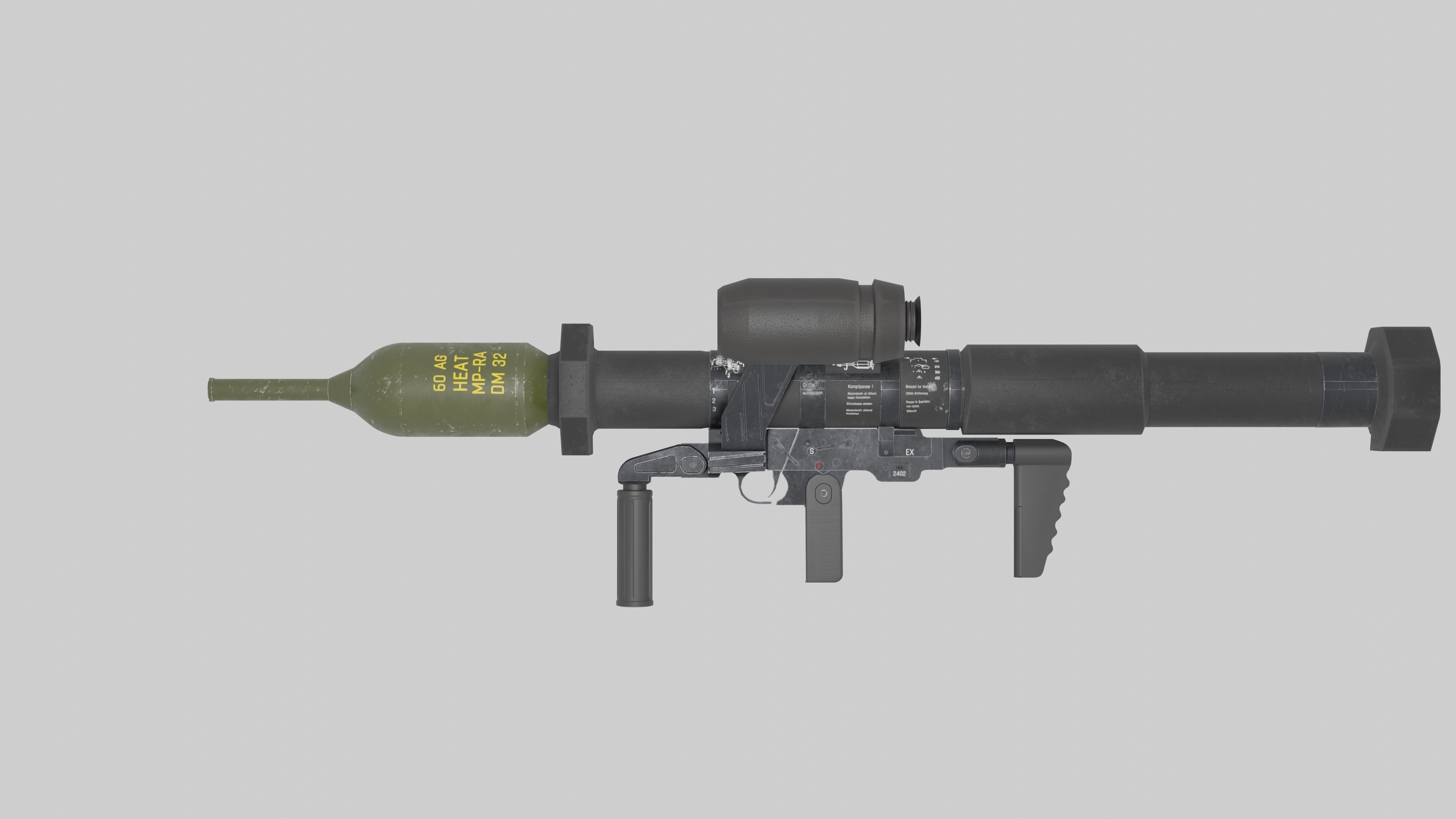 Ultimate Panzerfaust 3 Rocket Launcher Pack Low-poly 3D model_6