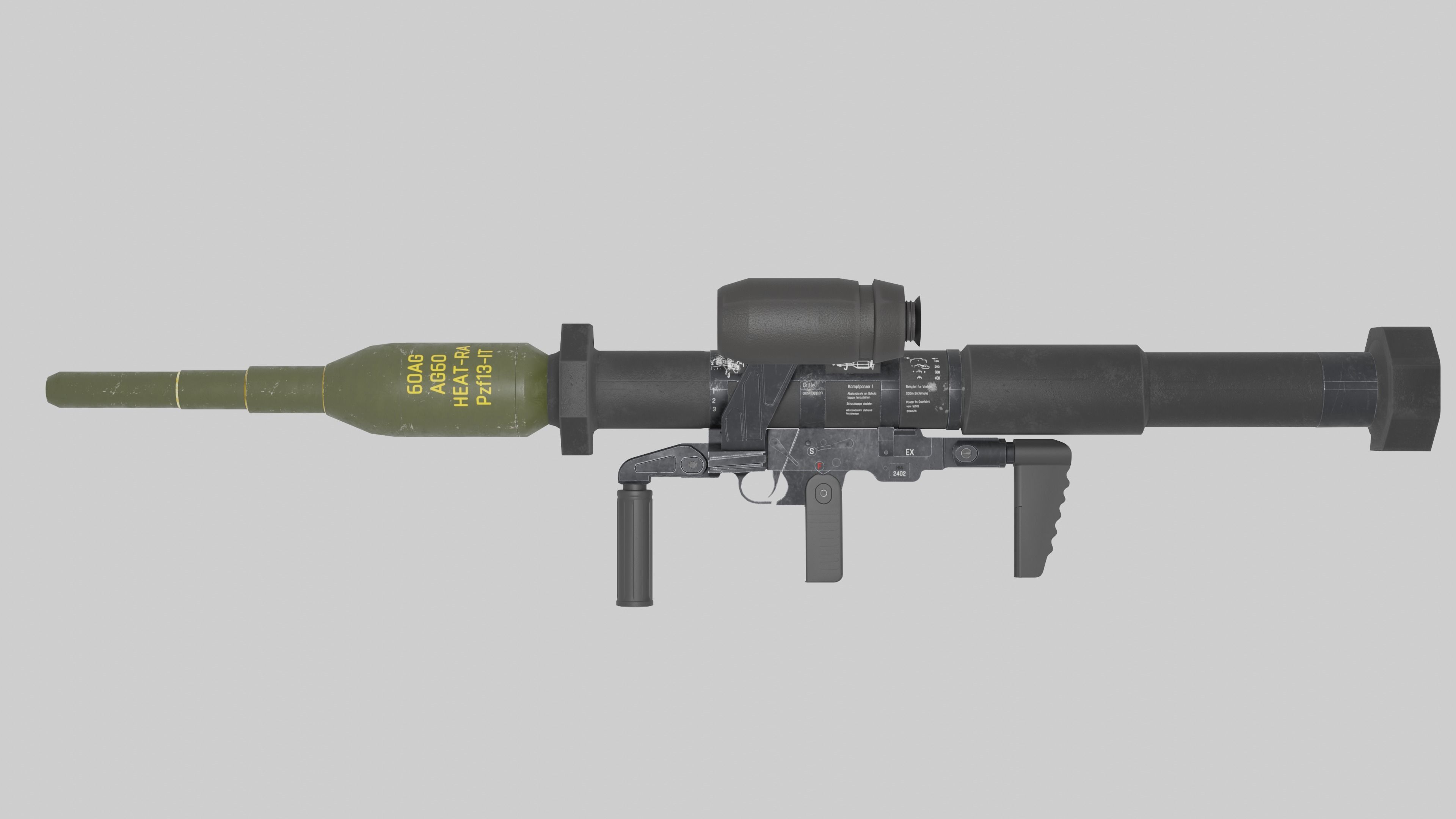 Ultimate Panzerfaust 3 Rocket Launcher Pack Low-poly 3D model_4