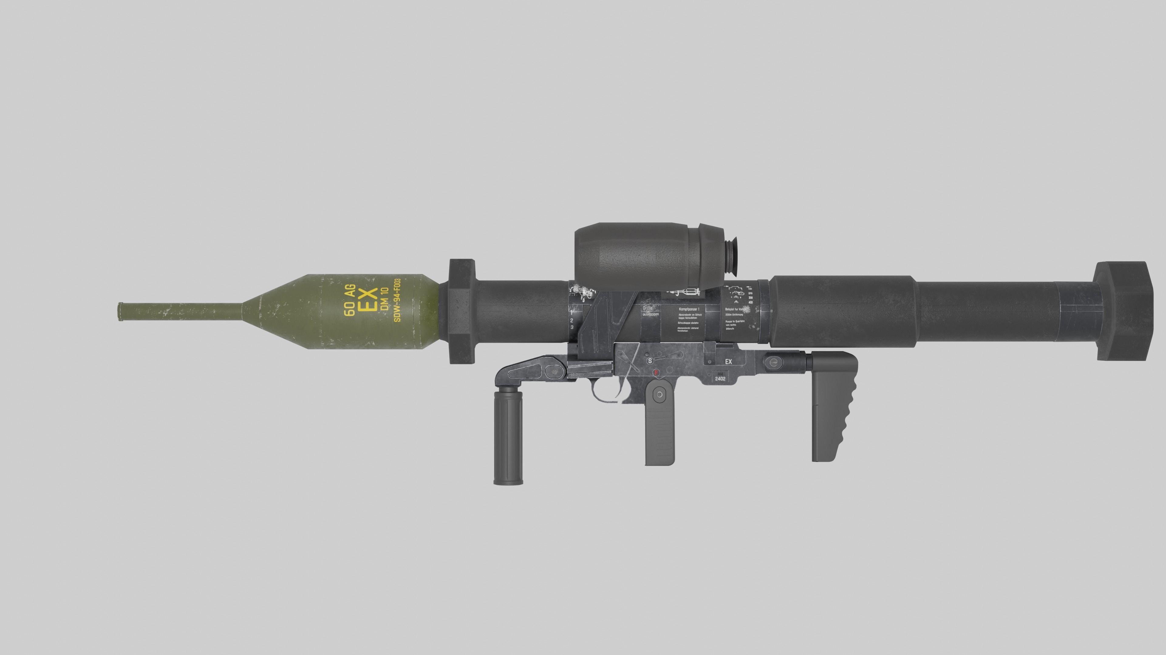 Ultimate Panzerfaust 3 Rocket Launcher Pack Low-poly 3D model_5