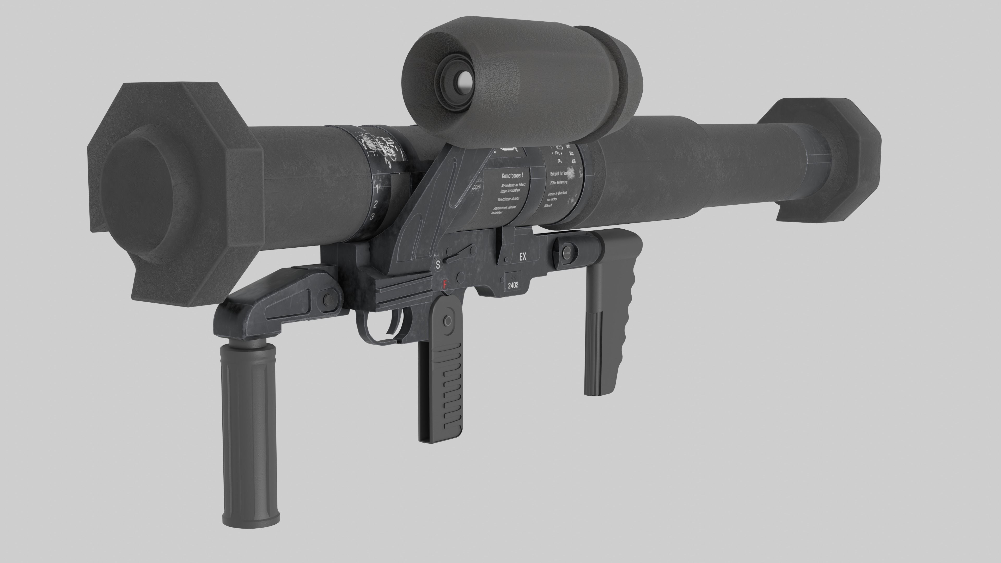 Ultimate Panzerfaust 3 Rocket Launcher Pack Low-poly 3D model_7