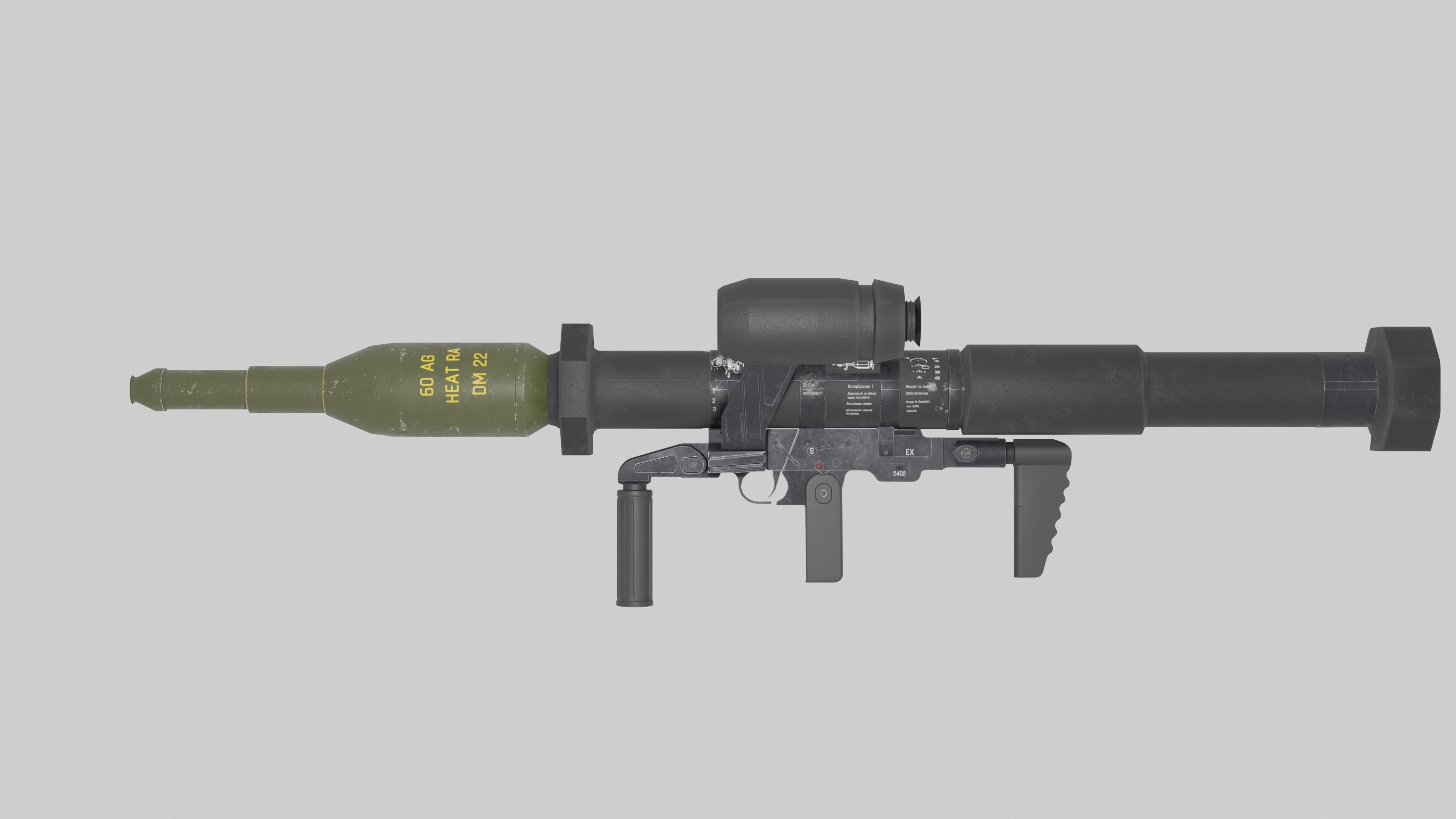 Ultimate Panzerfaust 3 Rocket Launcher Pack Low-poly 3D model_3