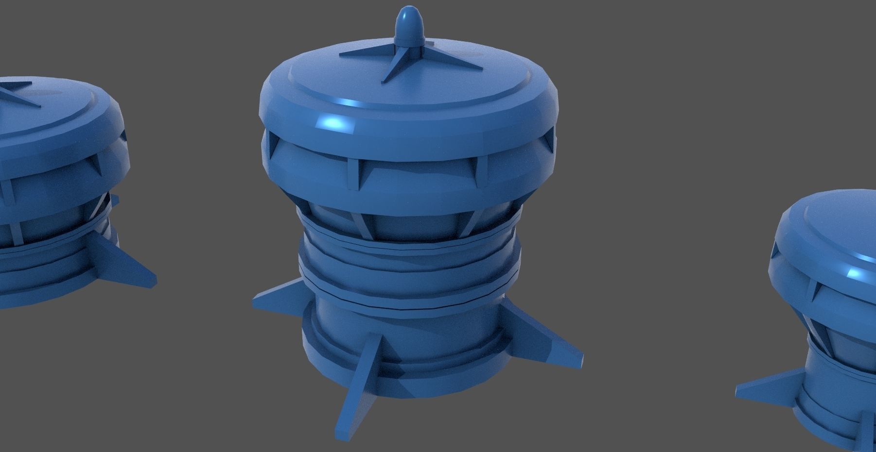 WW2 Italian naval mushroom - Personal license - 1-200 scale 3D print model_6