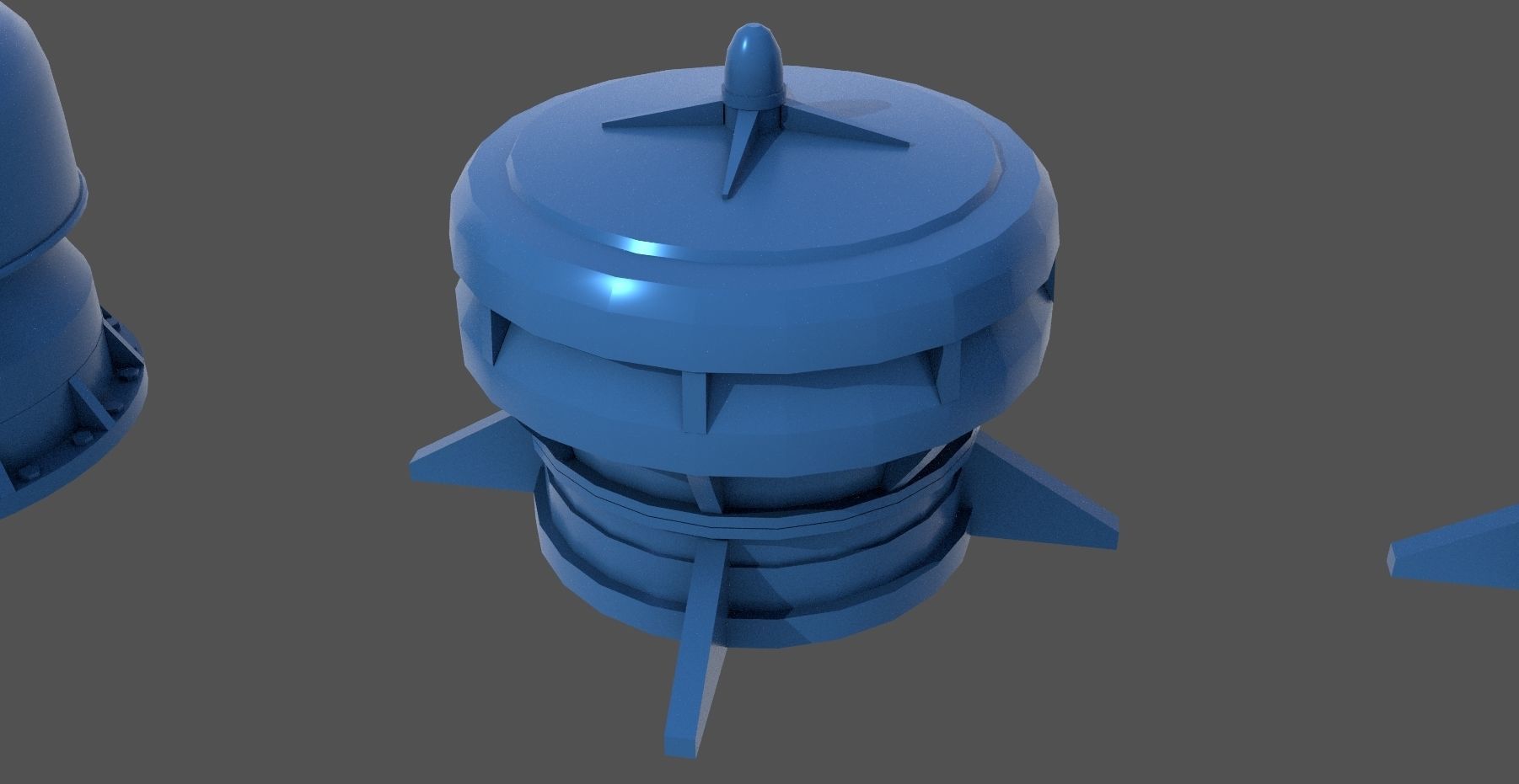 WW2 Italian naval mushroom - Personal license - 1-200 scale 3D print model_4