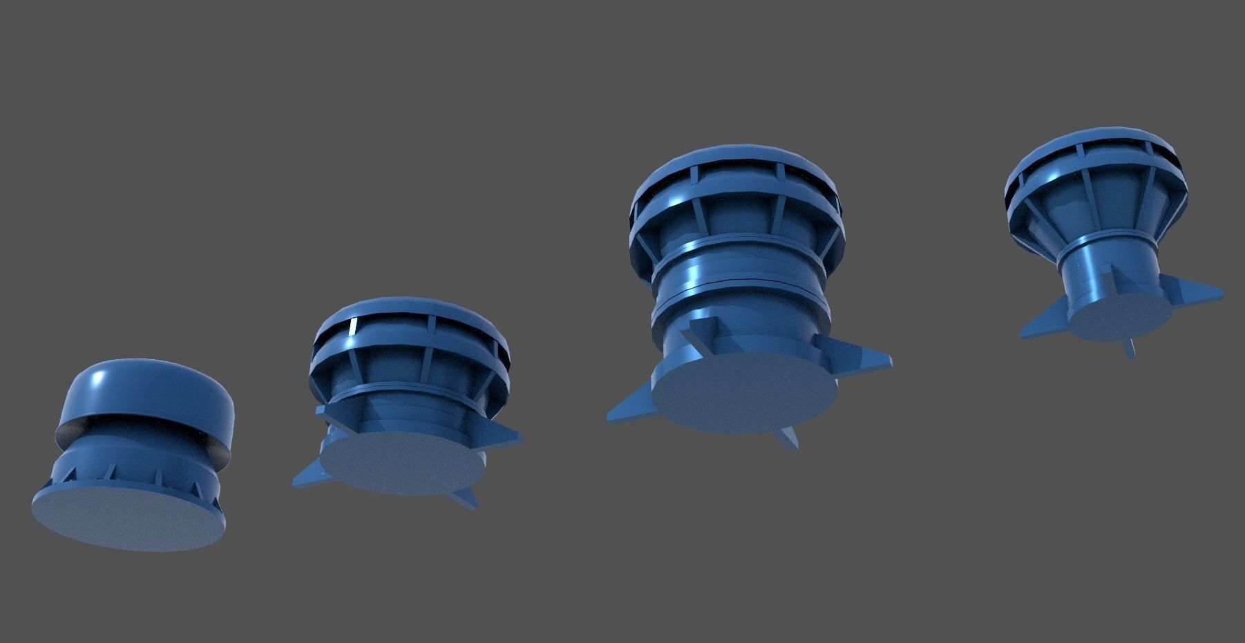 WW2 Italian naval mushroom - Personal license - 1-200 scale 3D print model_1