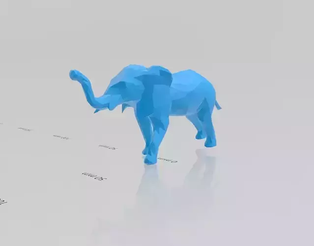 Low Poly Elephant 3D print model