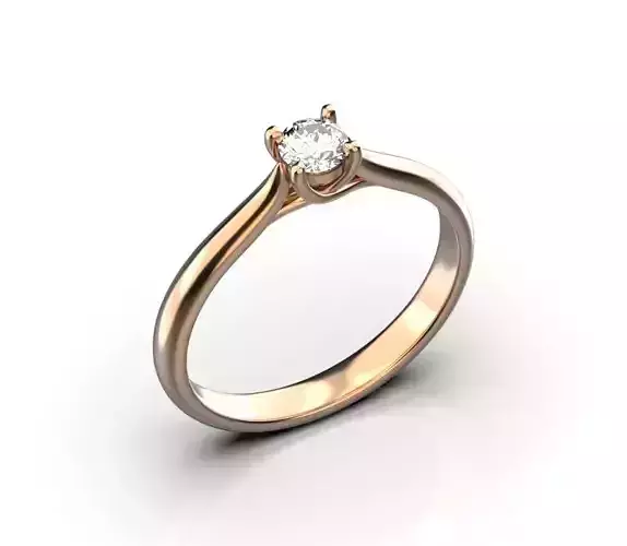 Engagement ring with 4 mm diamond 