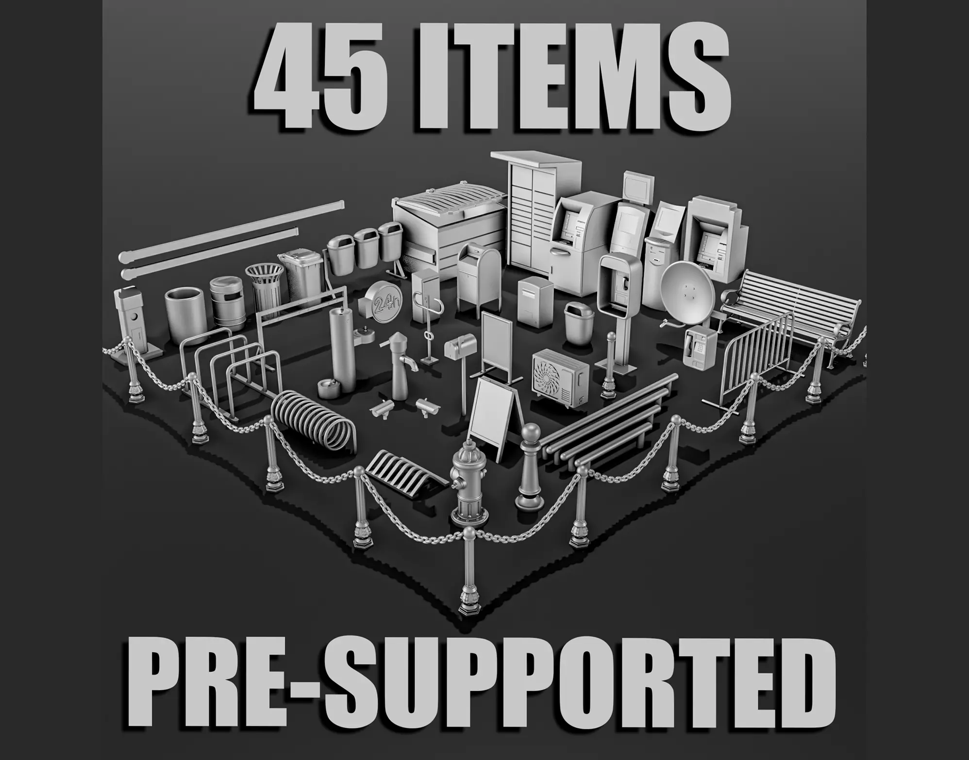 City Street Diorama Pack 3D print model