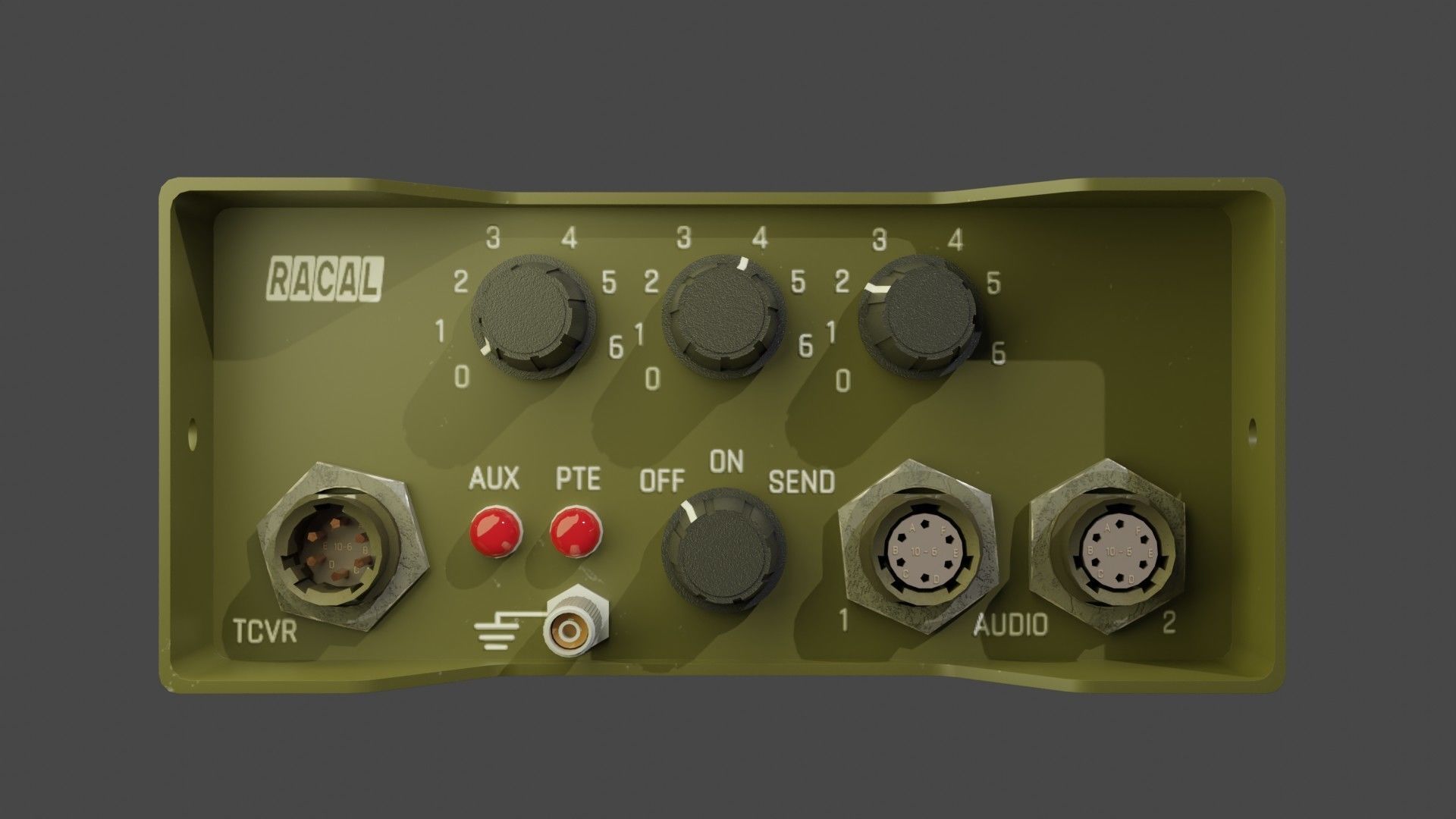 Racal MA-4204 Time-division voice scrambler Low-poly 3D model_1