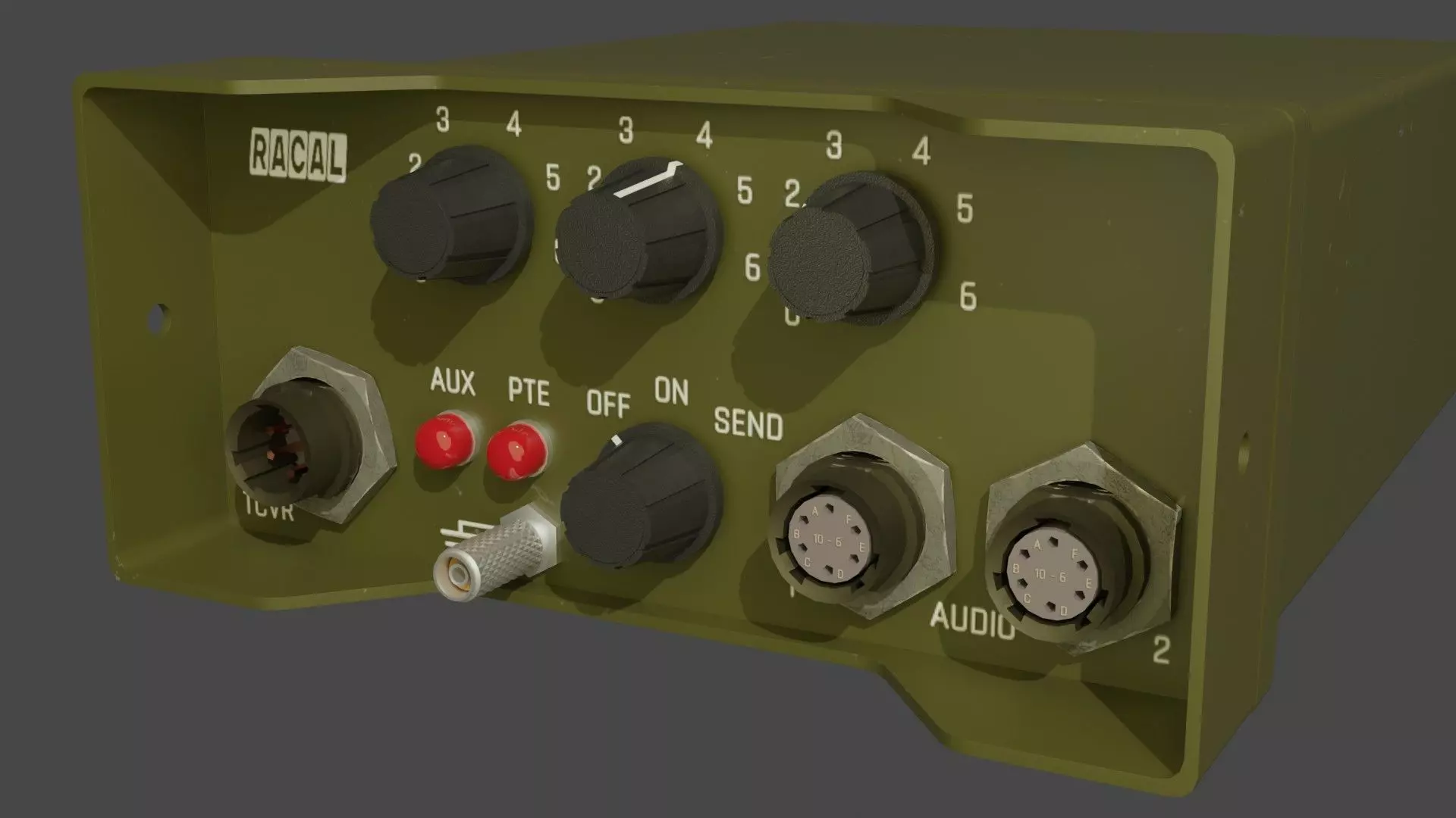 Racal MA-4204 Time-division voice scrambler Low-poly 3D model_0