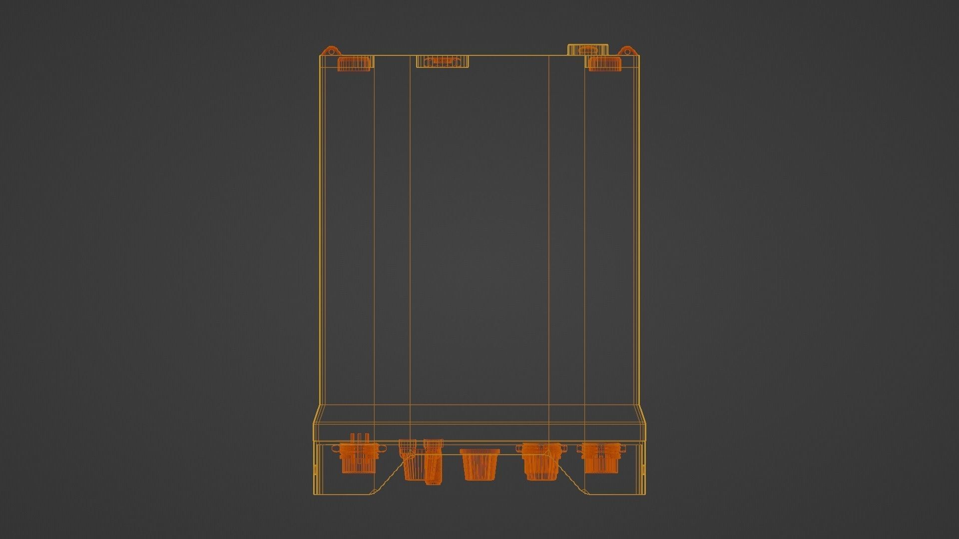 Racal MA-4204 Time-division voice scrambler Low-poly 3D model_9