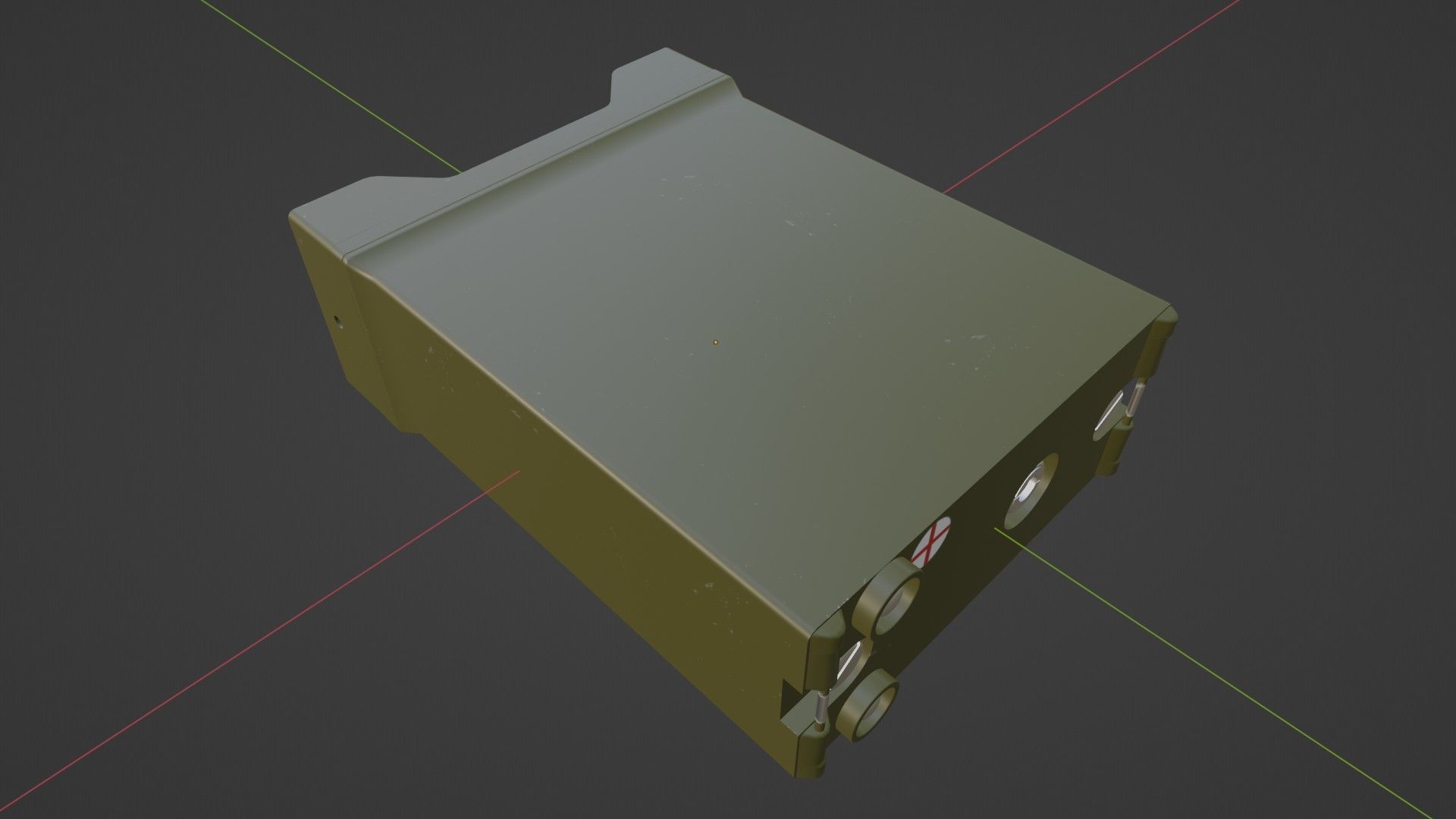 Racal MA-4204 Time-division voice scrambler Low-poly 3D model_4