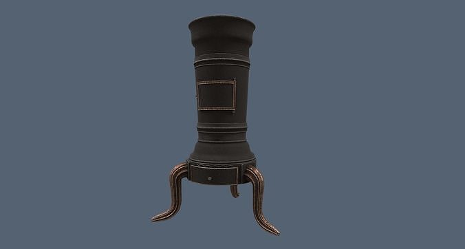 Charcoal stove Low-poly 3D model