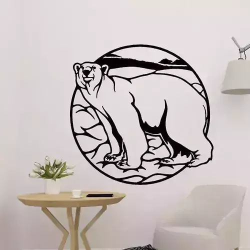 Polar Bear Panel Decortation