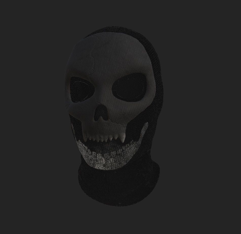 Skull Balaclava Low-poly 3D model_2