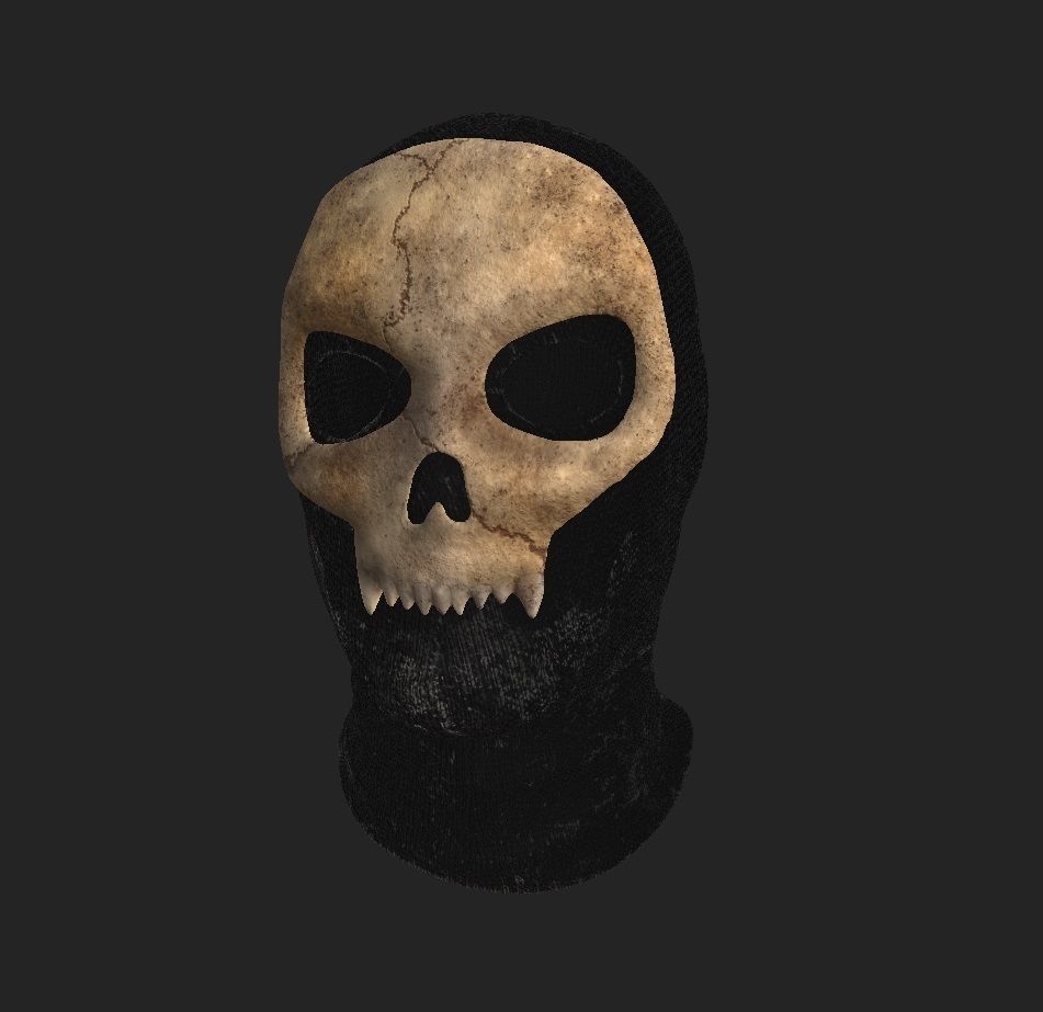 Skull Balaclava Low-poly 3D model_7