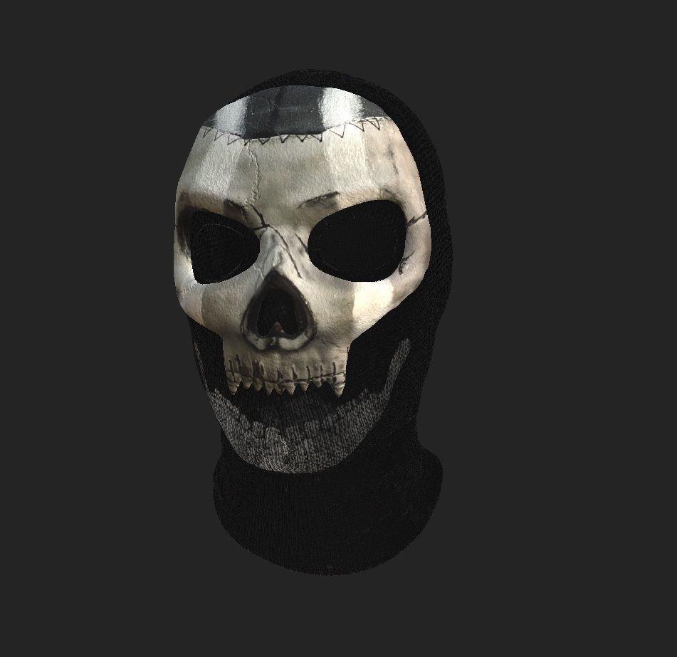 Skull Balaclava Low-poly 3D model_3