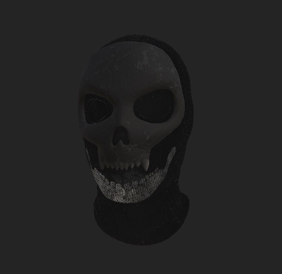 Skull Balaclava Low-poly 3D model_1