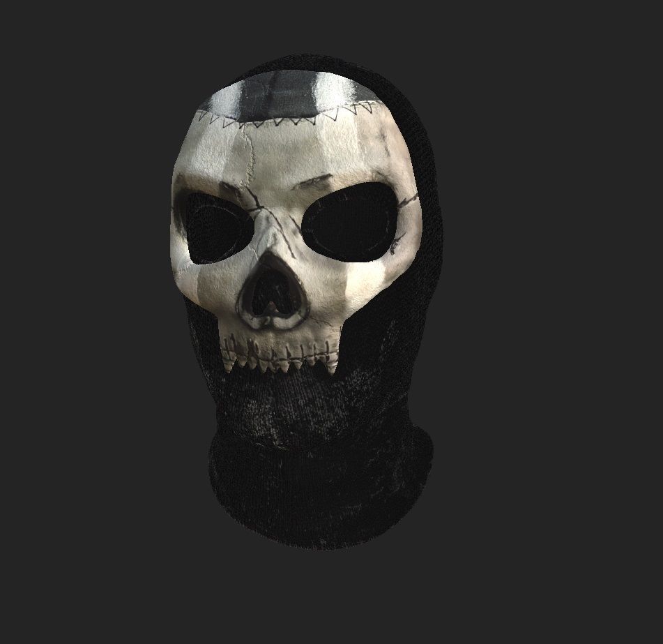 Skull Balaclava Low-poly 3D model_4