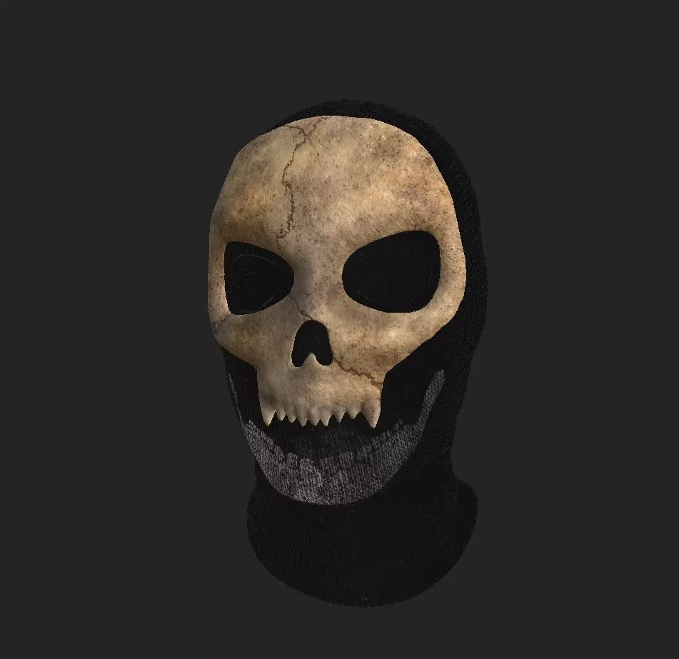 Skull Balaclava Low-poly 3D model_0