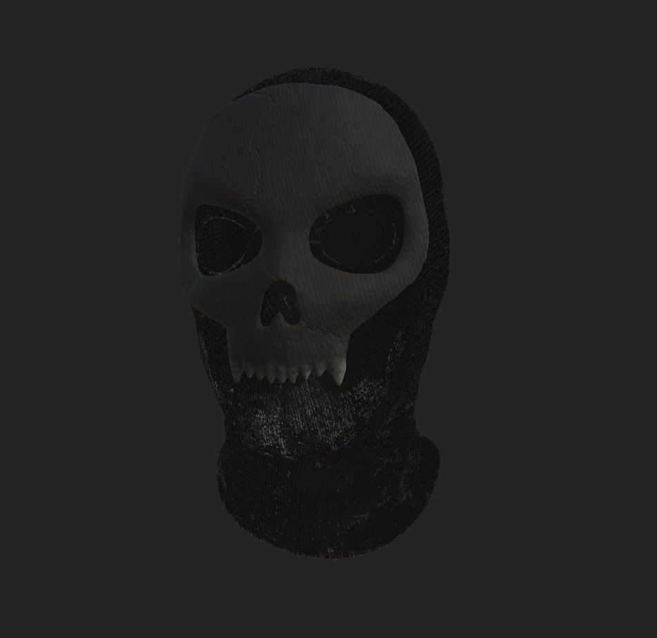 Skull Balaclava Low-poly 3D model_5