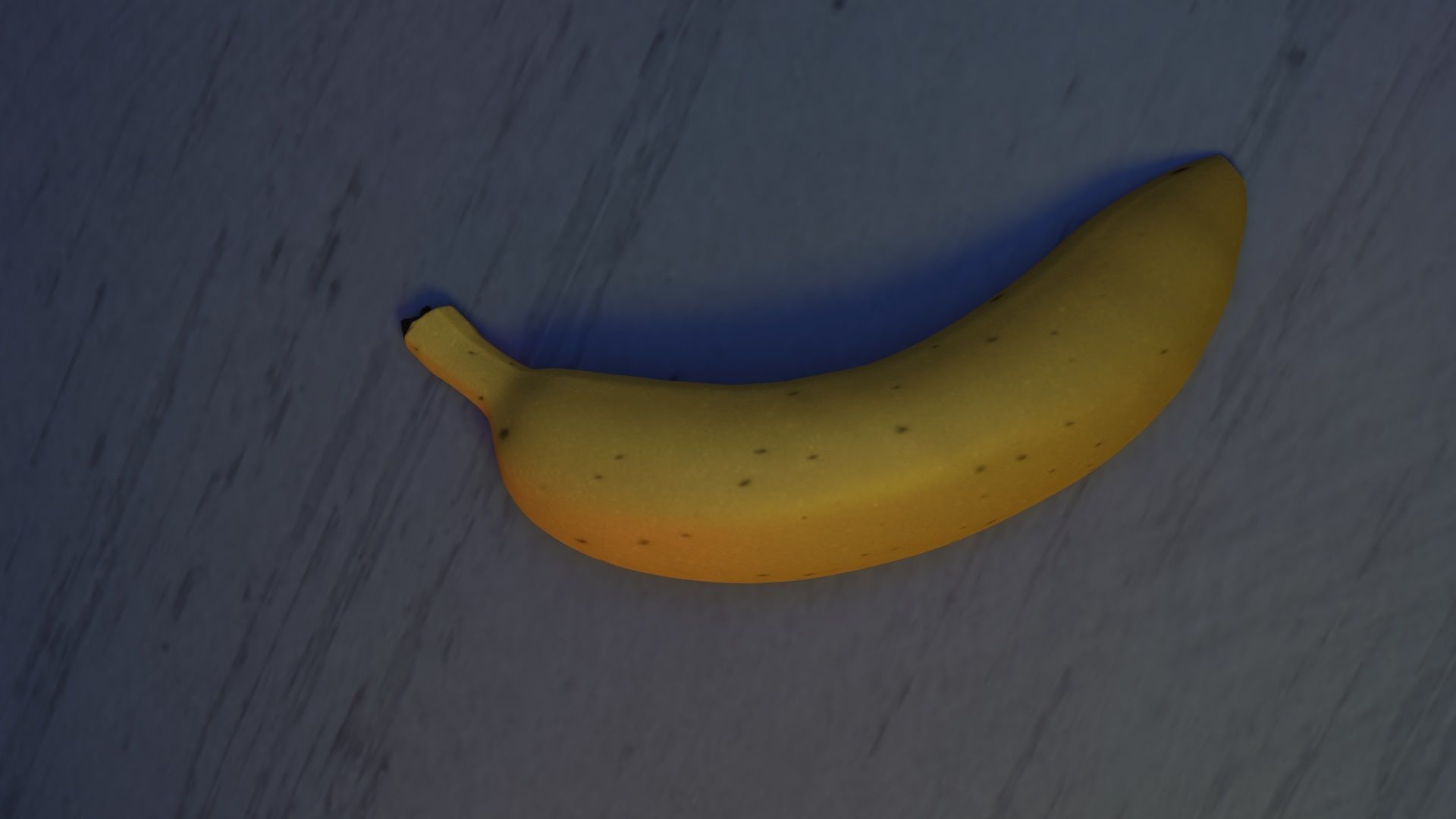 Yellow ripe banana with spots Free 3D model_6