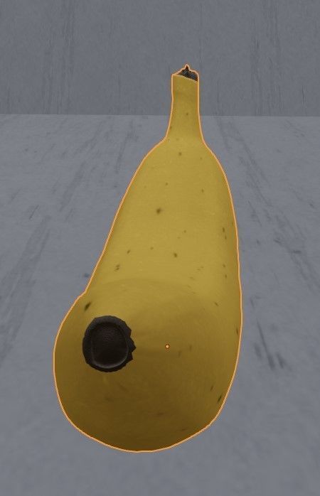 Yellow ripe banana with spots Free 3D model_10