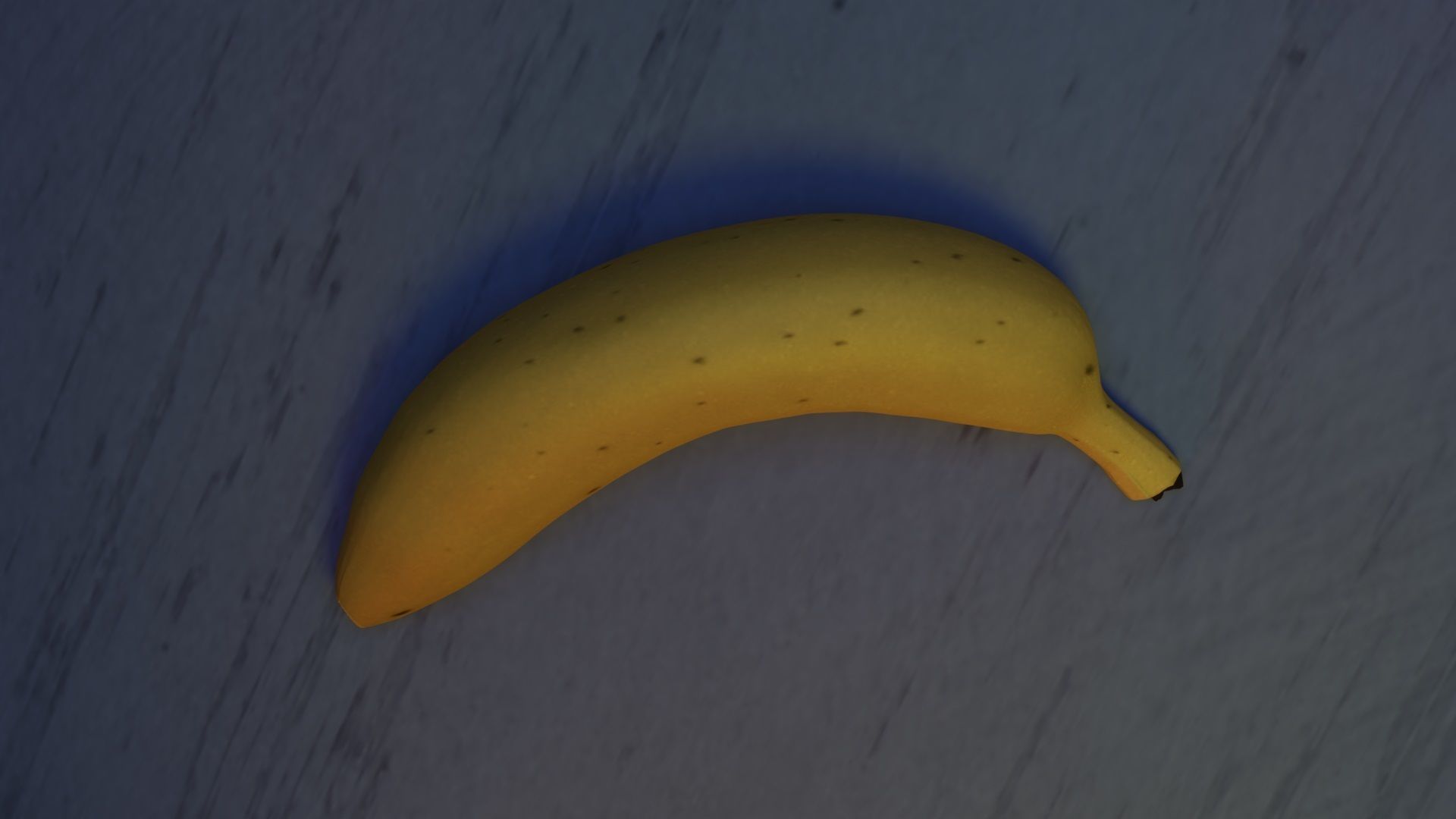Yellow ripe banana with spots Free 3D model_5