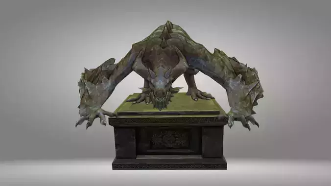 Blue Dragon Sculpture