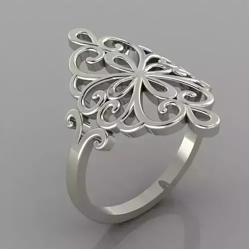 Ring with Pattern Jewelry 3d model 34