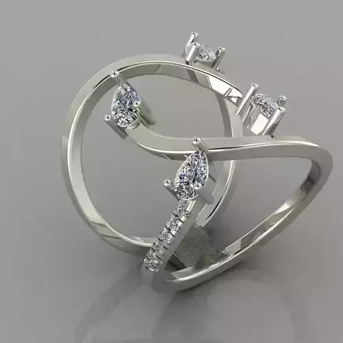 Ring with cubic zirkonia 33
