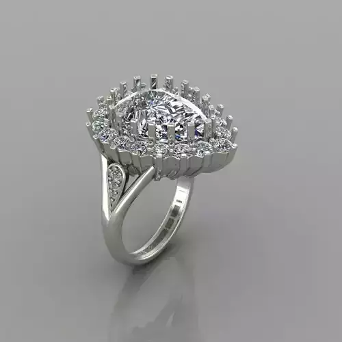 Coctail Ring for woman 31 3D print model