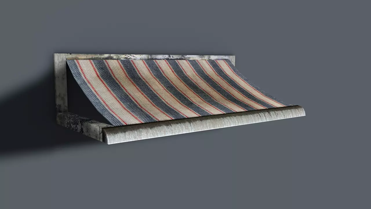 Small awning Free low-poly 3D model
