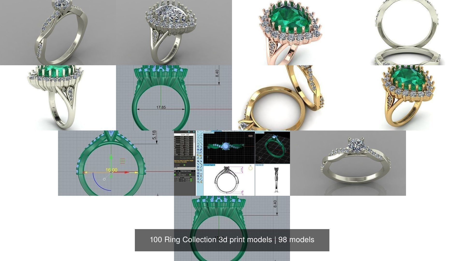 100 Ring Collection 3d print models _40