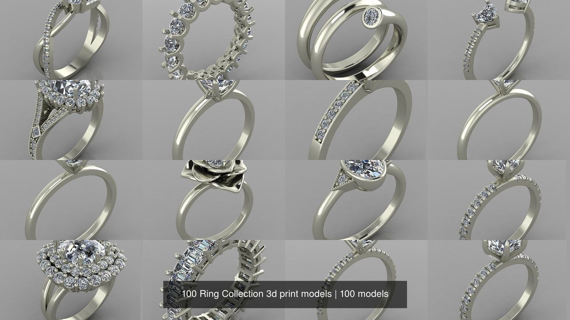 100 Ring Collection 3d print models _44