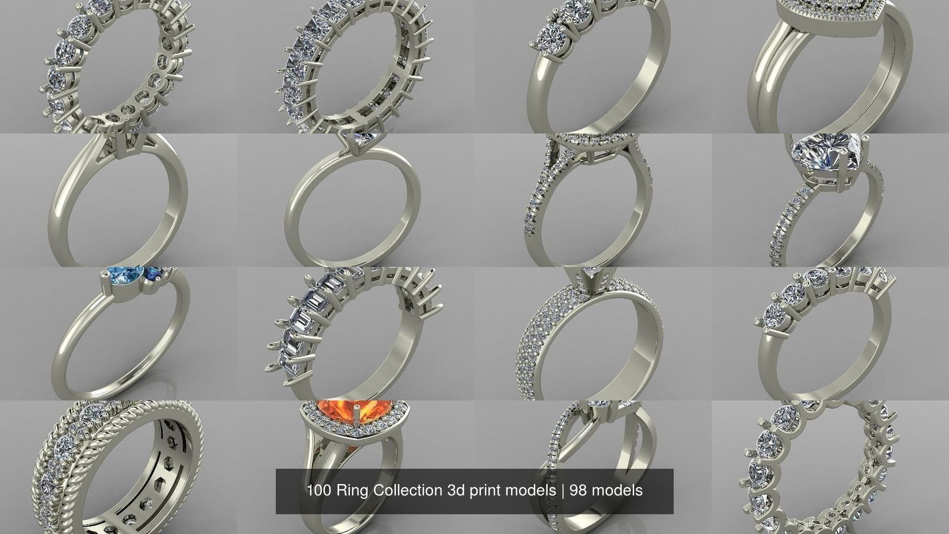 100 Ring Collection 3d print models _17